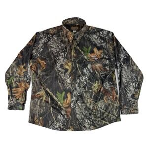 Scentloc Savanna EXT‎ Men's XXL Camouflage MOSSY OAK BREAKUP Button Down Shirt